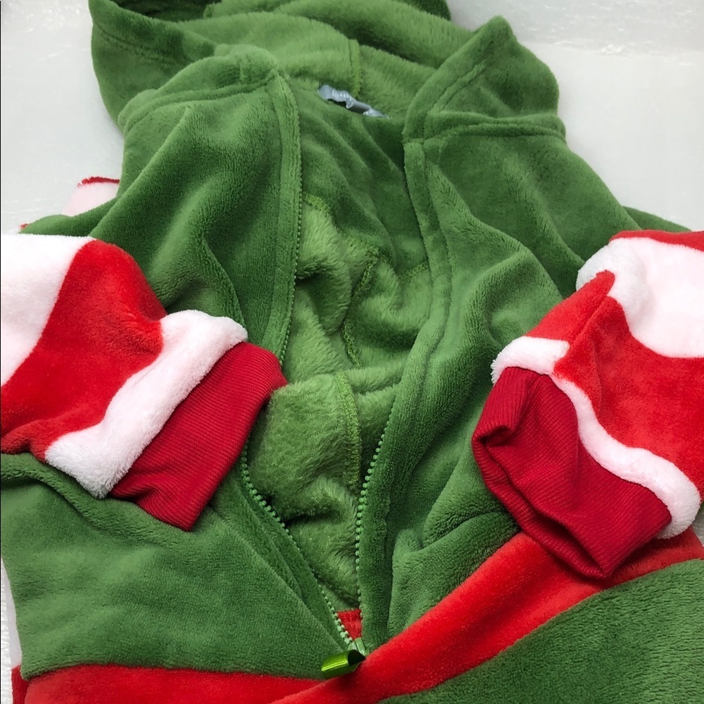 Loungeable One Piece Pajama Christmas Elf Super Soft Hooded Size MEDIUM - Picture 7 of 11